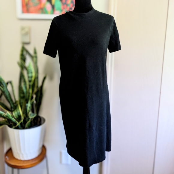 Zara Trafaluc Black Ribbed Sweater Dress Women's Size Small - Picture 3 of 6